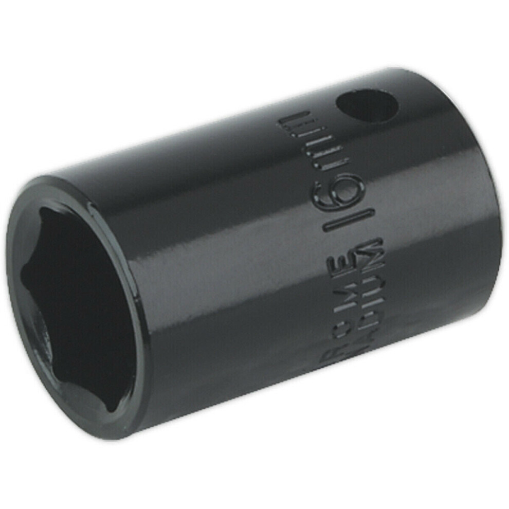 Loops 16Mm Forged Impact Socket - 1/2 Inch Sq Drive - Chrome-Vanadium Wrench Socket