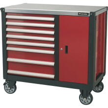 8 Drawer Mobile Workstation - Ball Bearing Slides - Heavy Gauge Steel - Cupboard