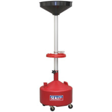 36L Mobile Oil Drainer - Manual Discharge - Height Adjustable - 4 Castor Wheels
