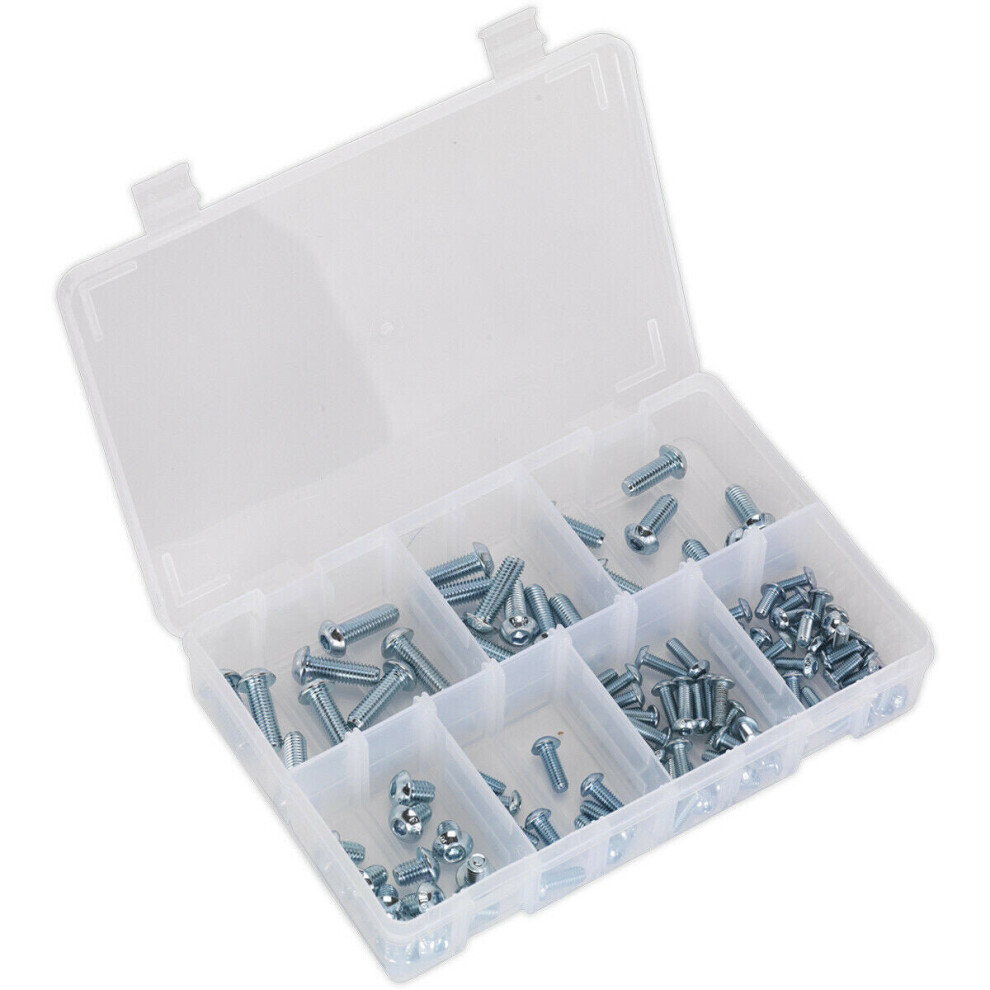 108 Piece Button Head Socket Screw Assortment - M5 to M10 - High Tensile Steel