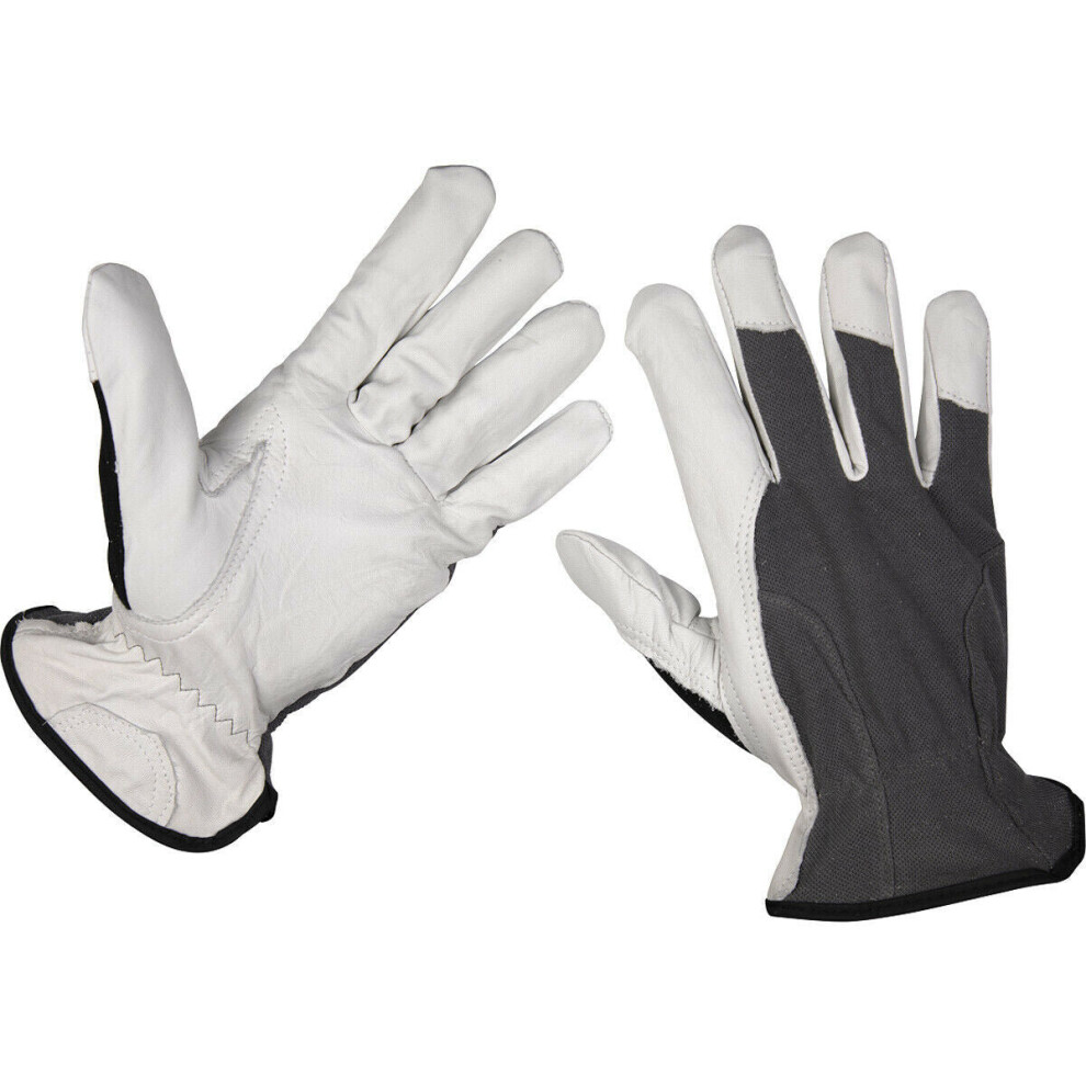Loops Pair Premium Cool Hide Gloves - Extra Large - Full Cowhide - Breathable Grain