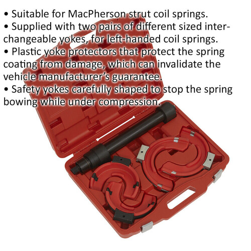 Loops 2500kg PRO Coil Spring Compressor For Wishbone Suspension - Left Hand Yokes Set 1