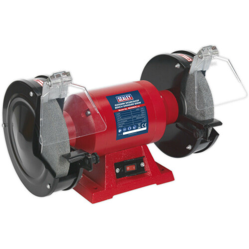 Loops 200mm Workshop Bench Grinder - 600W Copper Wound Induction Motor - Two Stones