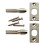 Loops Security Hinge Bolt Set 56 x 13mm Bolt Fixing Plates Satin Stainless Steel 2