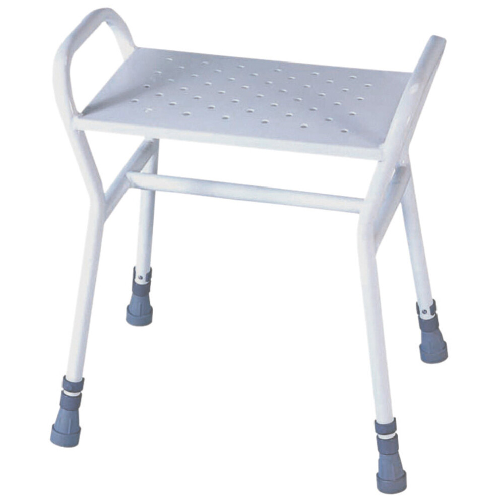 Aidapt Heavy Duty Shower Stool - Height Adjustable - 190Kg Weight Limit Tubular Steel