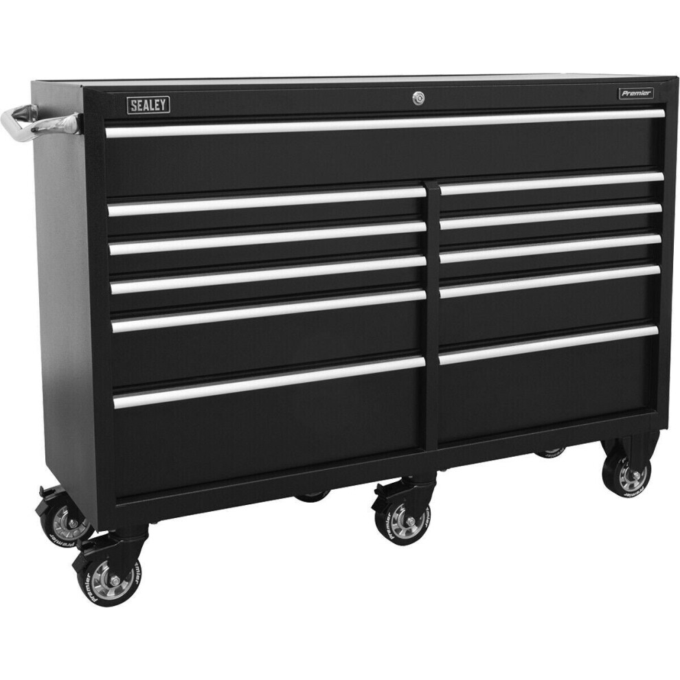 1430 X 460 X 1050Mm 11 Drawer Black Portable Tool Chest Locking Mobile Storage 5056524295526