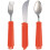 3 Piece Bendable Cutlery Set - Fork Knife and Spoon - Diswasher Safe - Red 1