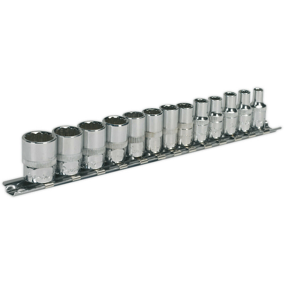 13 PACK Socket Set - 1/4" Metric Square Drive - 12 Point WallDrive High Torque