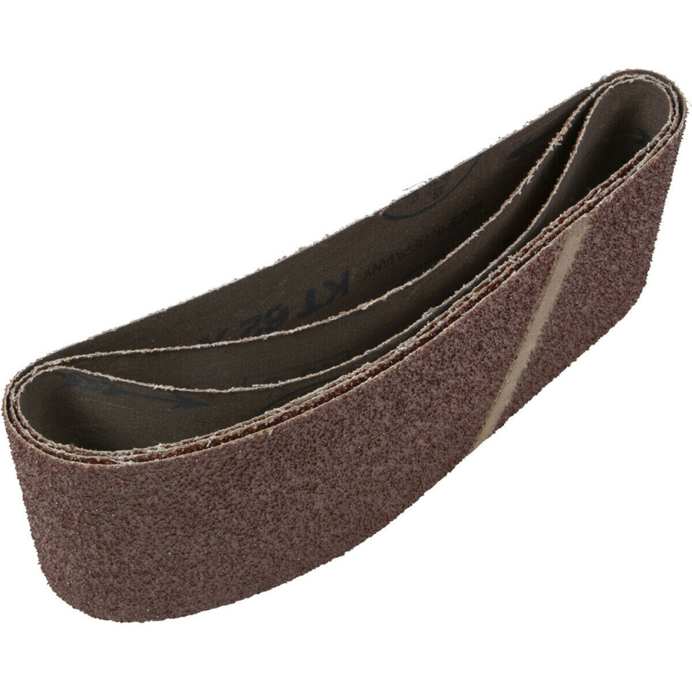 Loops 3 Pack - 100Mm X 610Mm Sanding Belts - 24 Grit Premium Cloth Backed Grind Loop