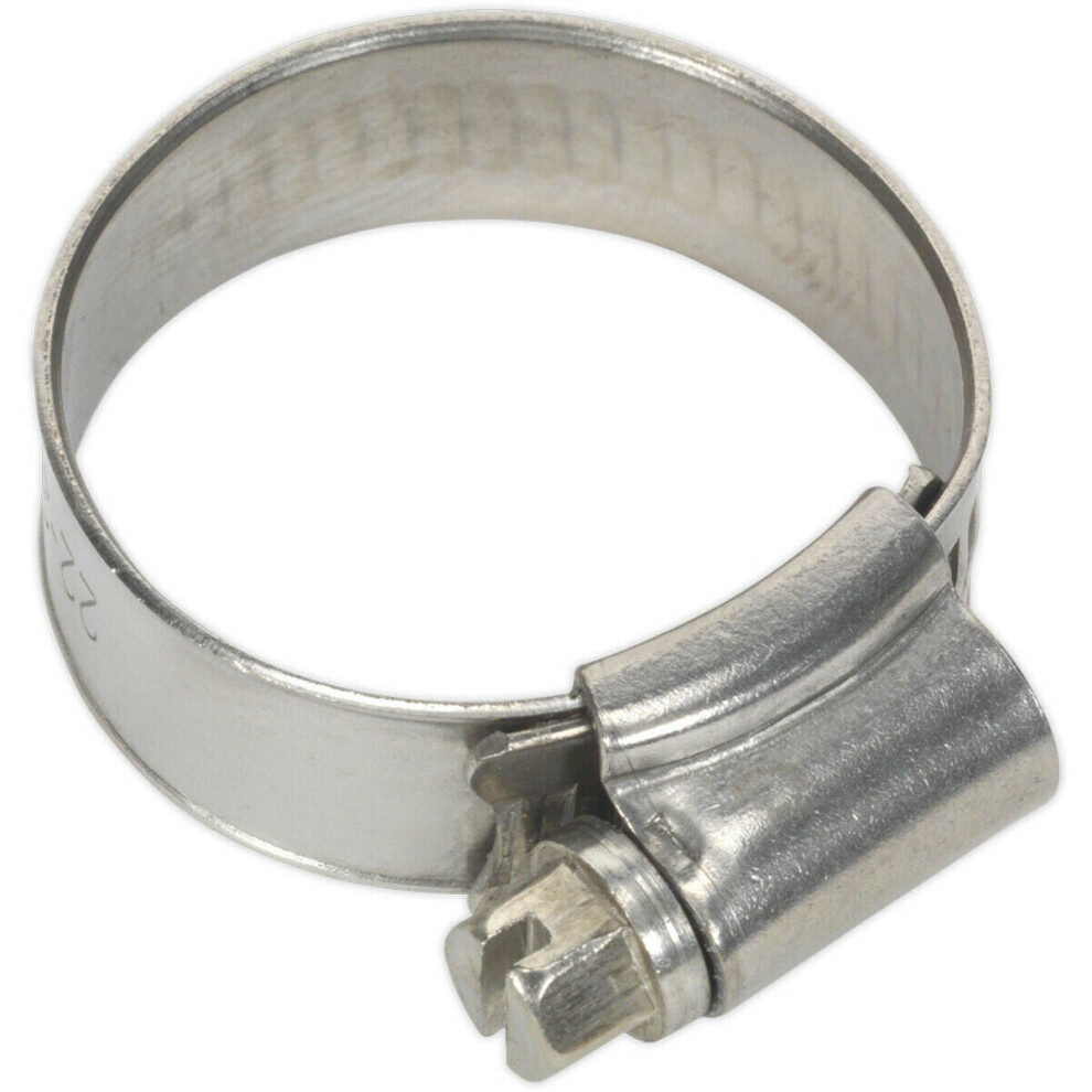 10 PACK Stainless Steel Hose Clip - 22 to 32mm Diameter - Hose Pipe Clip Fixing