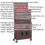 Loops 615 x 295 x 1295mm RED 9 Drawer Topchest Rollcab Combination Tool Chest Unit 2