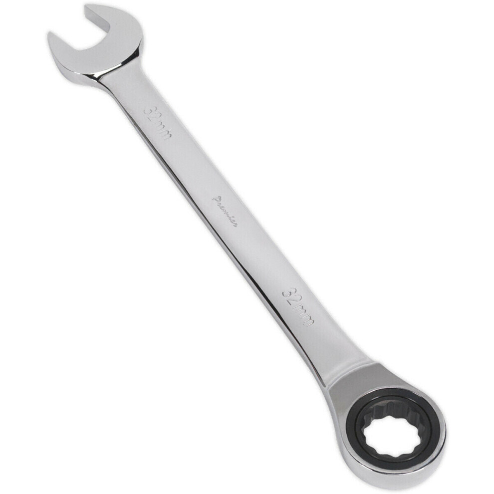 32Mm Ratchet Combination Spanner - Chrome Vanadium Steel - 72 Tooth Ratchet Ring 5056524298763