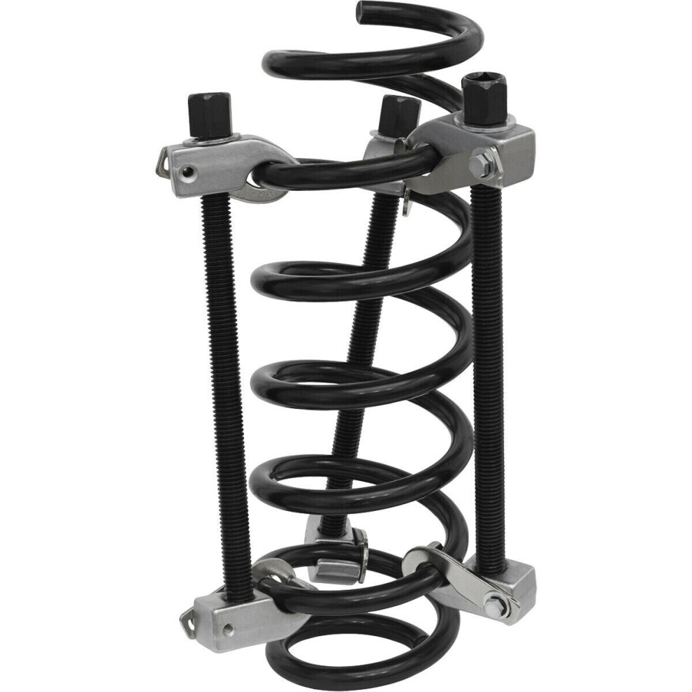 3 PACK 235mm Coil Spring Compressor Kit with Safety Hooks Jaw - 1200kg Max Load