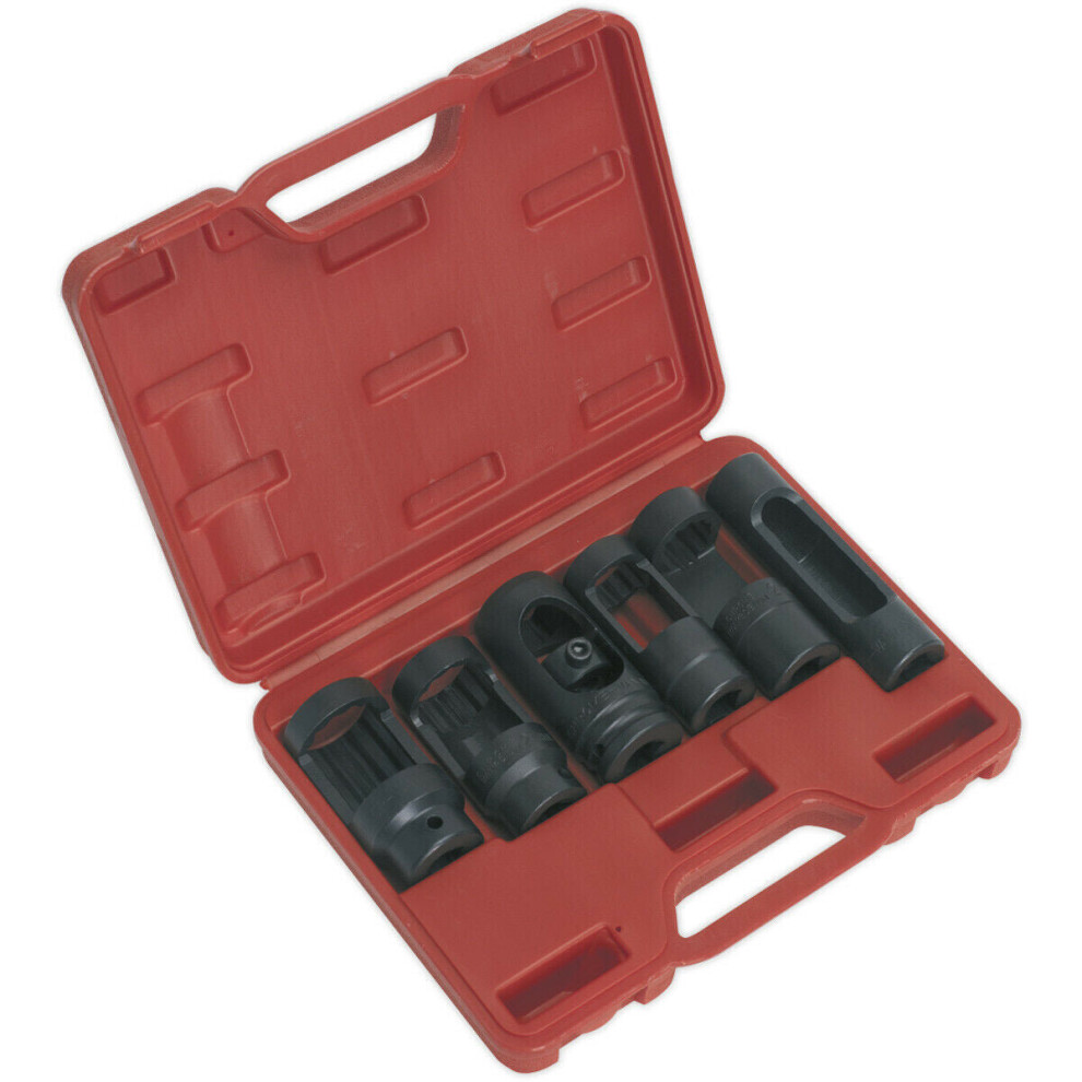6 Piece Diesel Injector Window Socket Set - 1/2" Sq Drive - Injector Removal