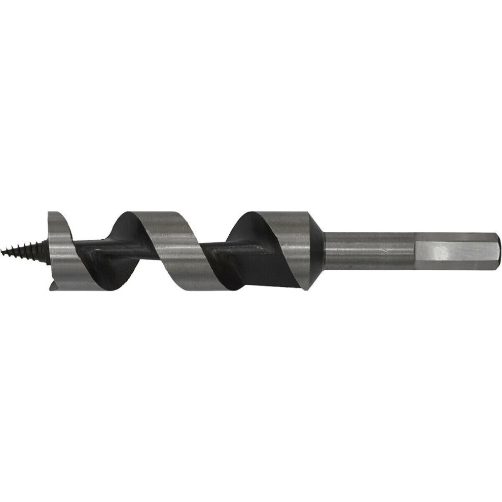 25 X 155Mm Hardened Auger Wood Drill Bit - Hexagonal Shank - Woodwork Timber 5056524261989