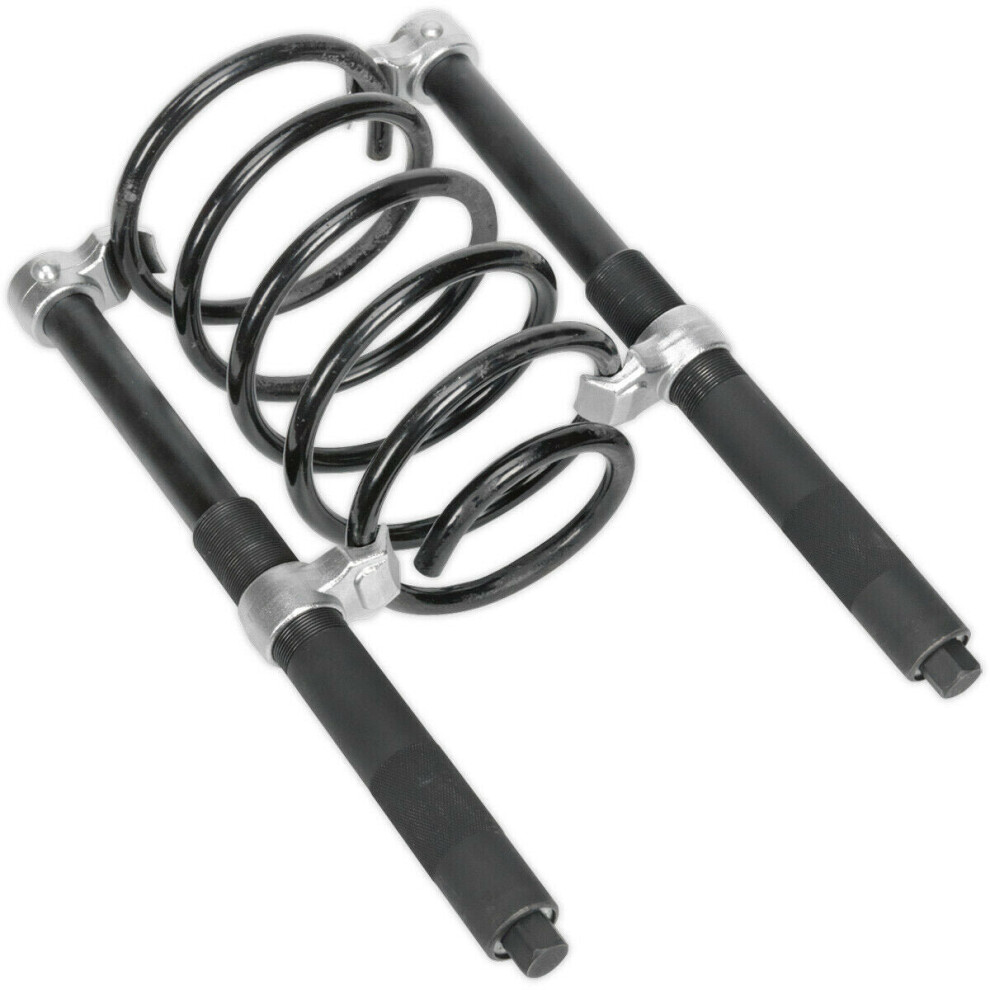 2 PACK 280mm Coil Spring Compressor Kit & High Security Safety Hooks -2500kg Max