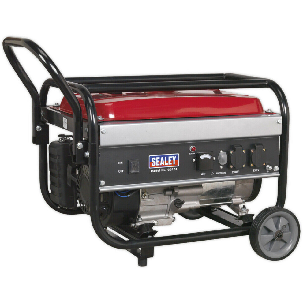 3100W Petrol Generator - 4-Stroke 7hp Engine - 15L Fuel Tank - 11 Hour Run Time