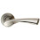 Loops 4x PAIR Angular Design Handle on Round Rose Concealed Fix Satin Stainless Steel 4
