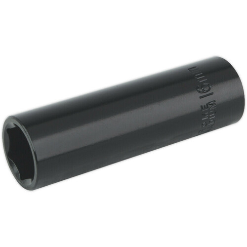 Loops 16mm Forged Deep Impact Socket - 1/2 Inch Sq Drive Chrome Vanadium Wrench Socket