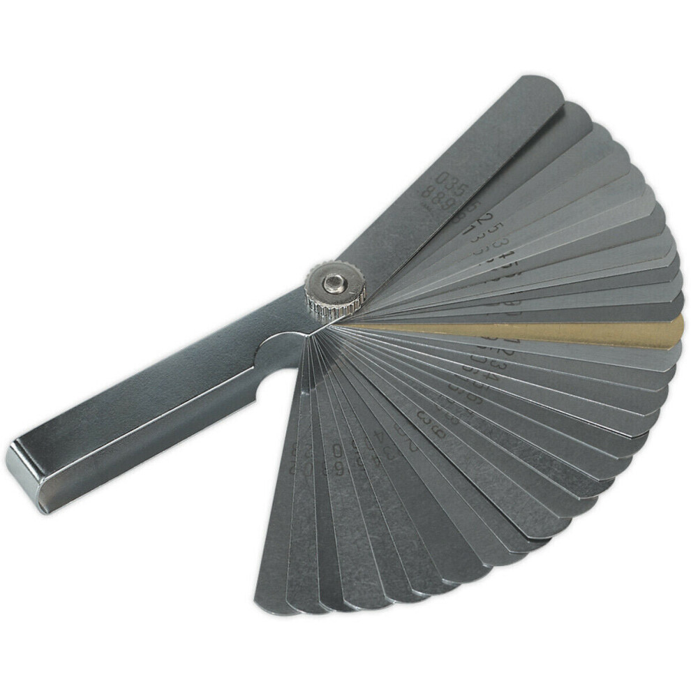 Loops 32 Blade Feeler Gauge - Dual Marked In Imperial & Metric - 90 X 13Mm Blades