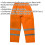 Loops MEDIUM Orange Hi-Vis Waterproof Trousers - Elasticated Waist Adjustable Ankles 2