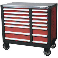 16 Drawer Mobile Workstation - Ball Bearing Slides - Heavy Gauge Steel - Wheeled
