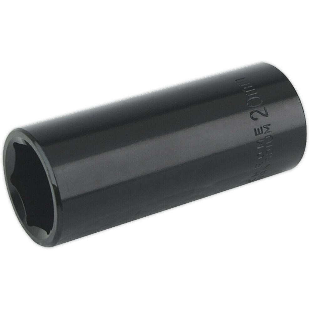 Loops 20Mm Forged Deep Impact Socket - 1/2 Inch Sq Drive Chrome Vanadium Wrench Socket