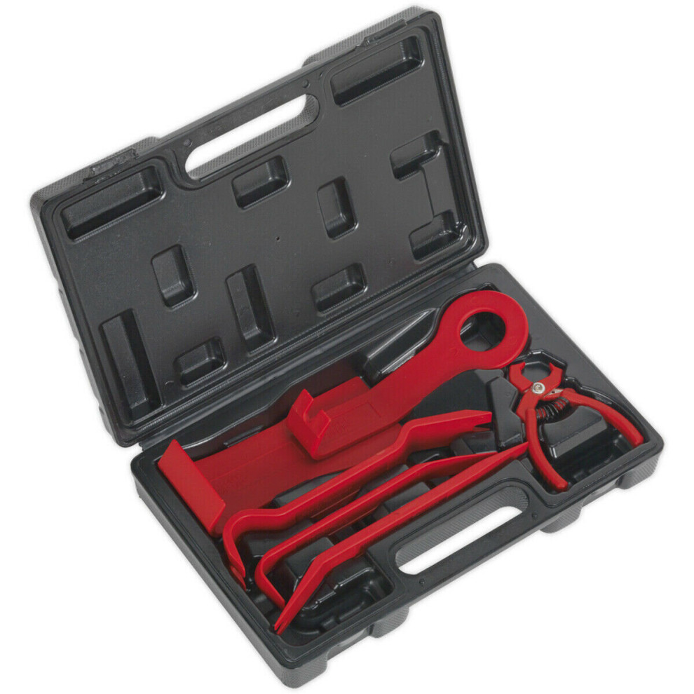 Loops 6 Piece Trim & Upholstery Tool Set - Reinforced Nylon - Trim Clip Removal Pliers