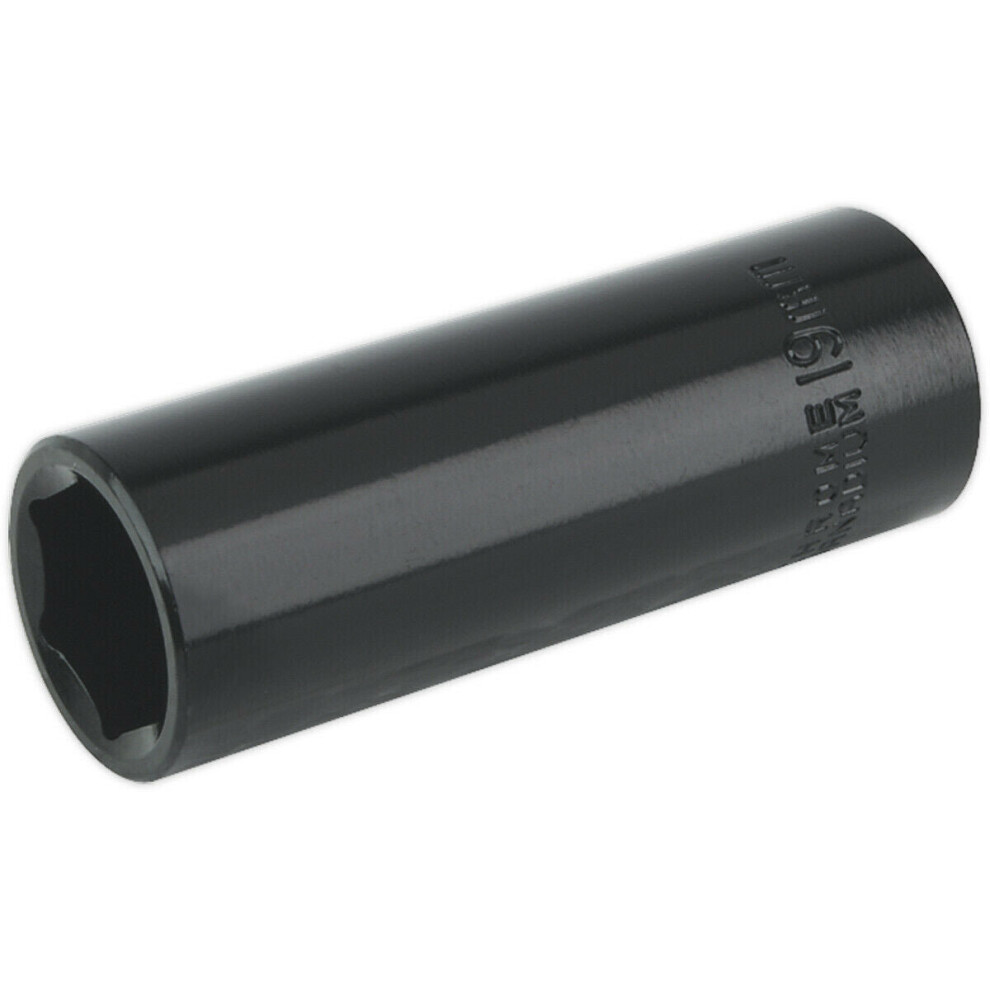 19mm Forged Deep Impact Socket - 1/2 Inch Sq Drive Chrome Vanadium Wrench Socket