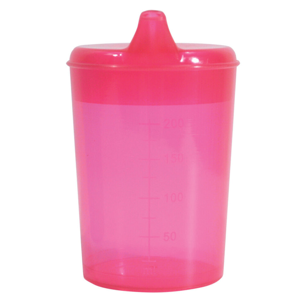 Drinking Sippy Cup - Two Spouts - Blended Foods And Liquids - Dishwashable Red Aidapt