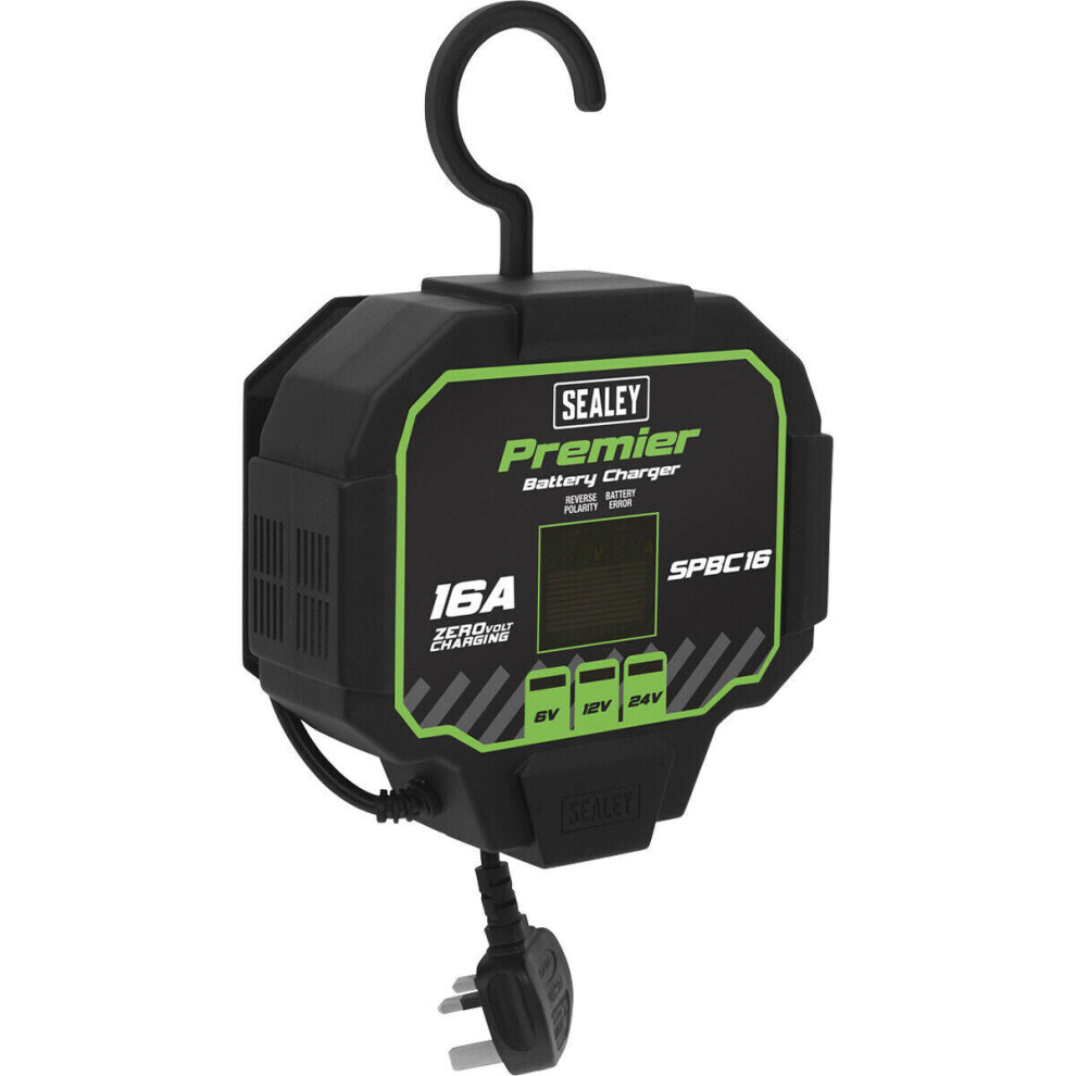 16A Automatic Battery Charger & Maintainer - 7 Stage Charger - 230V Supply 5056581923479