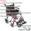 Loops Deluxe Attendant Propelled Steel Wheelchair - Compact Foldable Design - Red 2