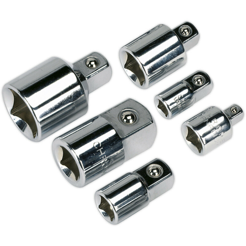 6 Pack - Male To Female Socket Adapter Size Converters - Imperial Square Drive 5056524242186
