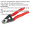 Loops 190mm Wire Rope Spring Cutters - Carbon Steel Blades - Spring Loaded Handles 2