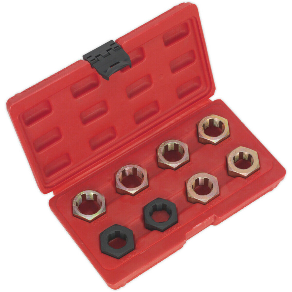Loops 8Pc Cvj Thread Chaser Set - Damaged Screw Thread Repair - M20 To M24 Large Kit Light
