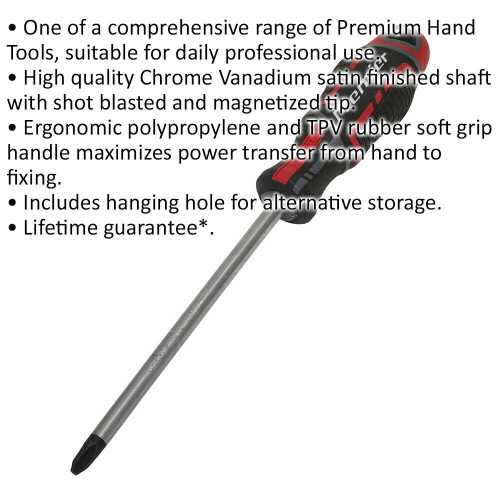 Loops PREMIUM Phillips 3 x 150mm Screwdriver - Ergonomic Soft Grip - Magnetic Tip 1
