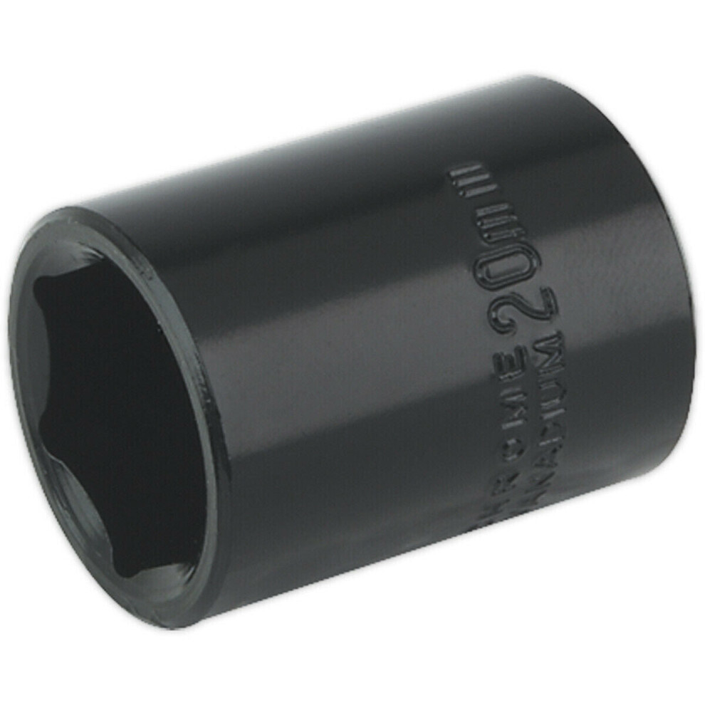 20Mm Forged Impact Socket - 1/2 Inch Sq Drive - Chrome-Vanadium Wrench Socket 5056524282052