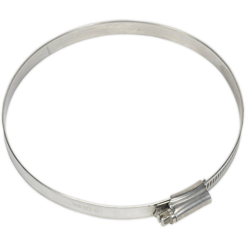 Loops 5 Pack Stainless Steel Hose Clip - 110 To 130Mm Diameter - Hose Pipe Clip Fixing