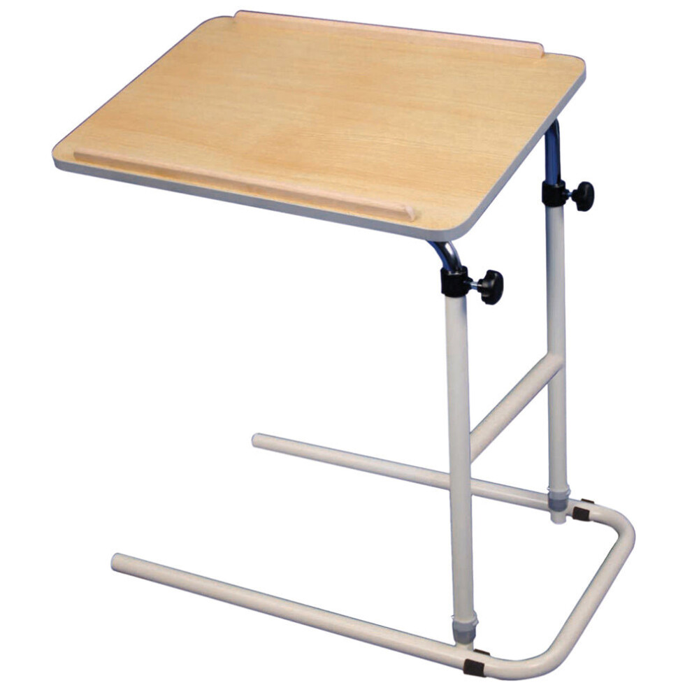 Loops Height Adjustable Overbed Multi Table - 665 X 420Mm Surface - Beech Tabletop
