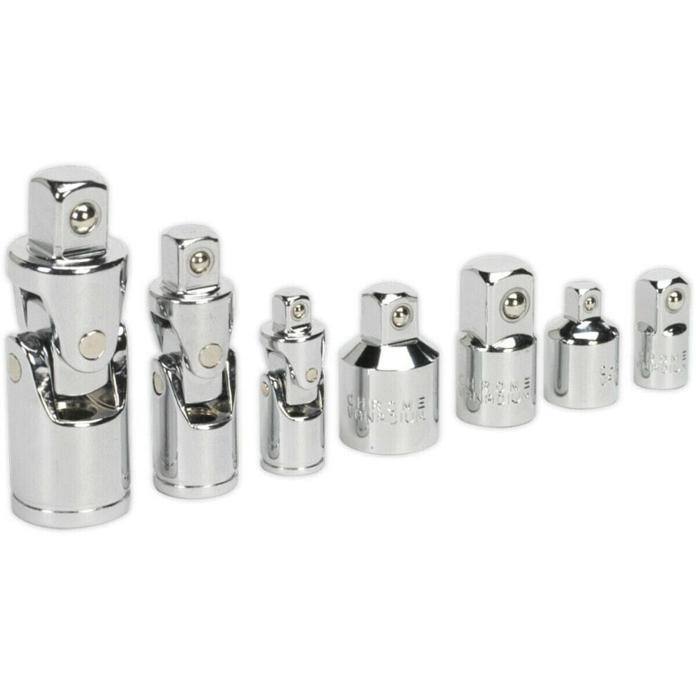 7 PACK - Male to Female Socket & Joint Adapter Size Converters - Square Drive