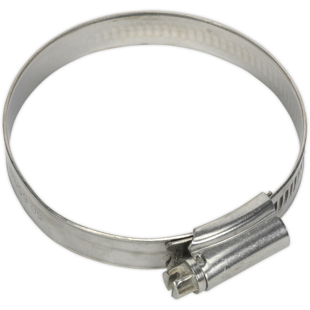Loops 10 Pack Stainless Steel Hose Clip - 55 To 64Mm Diameter - Hose Pipe Clip Fixing