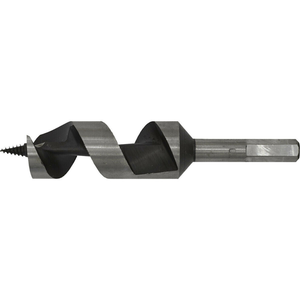 Loops 30 X 155Mm Hardened Auger Wood Drill Bit - Hexagonal Shank - Woodwork Timber