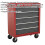 Loops 620 x 330 x 770mm 5 Drawer RED Portable Tool Chest Locking Mobile Storage Box 2