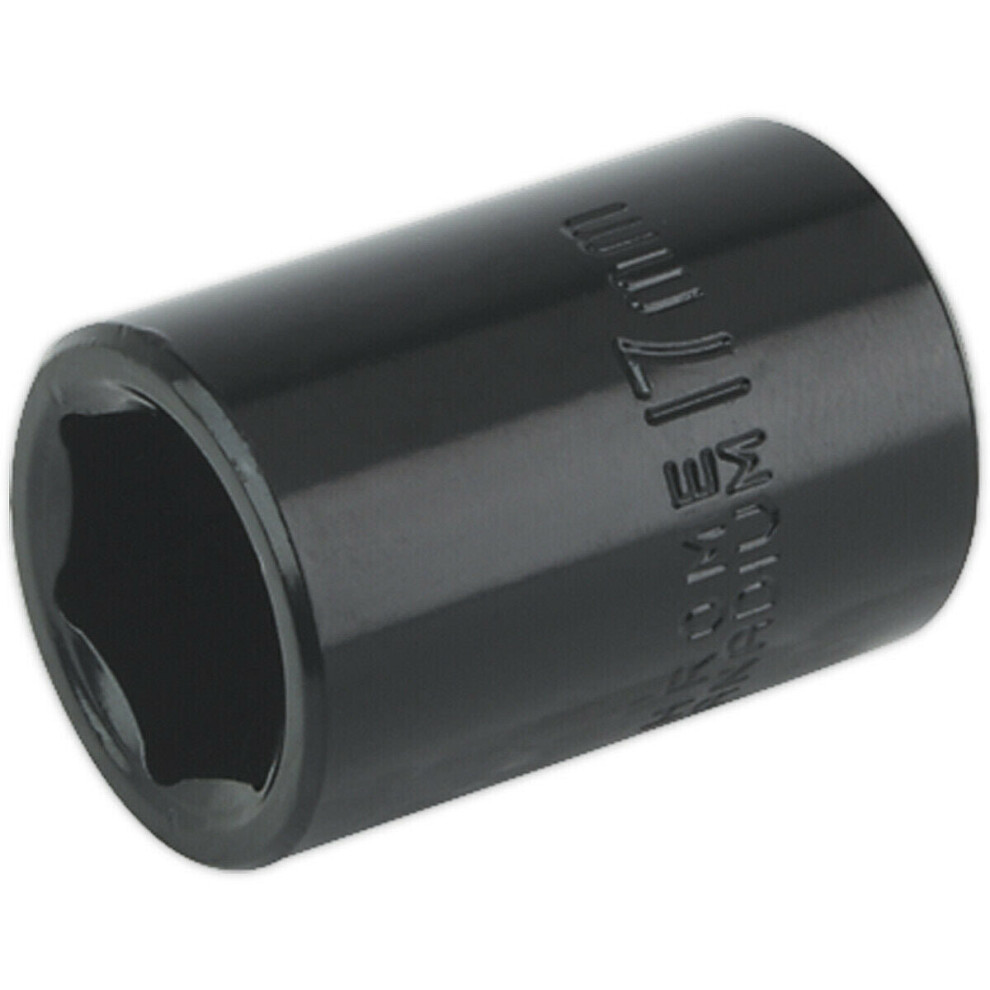 17Mm Forged Impact Socket - 1/2 Inch Sq Drive - Chrome-Vanadium Wrench Socket 5056524281994