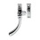 Loops Bulb Ended Casement Window Fastener 98mm Handle 45mm Centres Polished Chrome 2