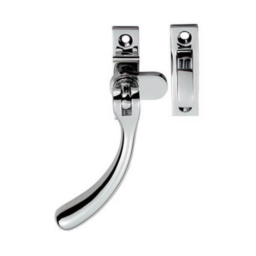 Loops Bulb Ended Casement Window Fastener 98mm Handle 45mm Centres Polished Chrome 1