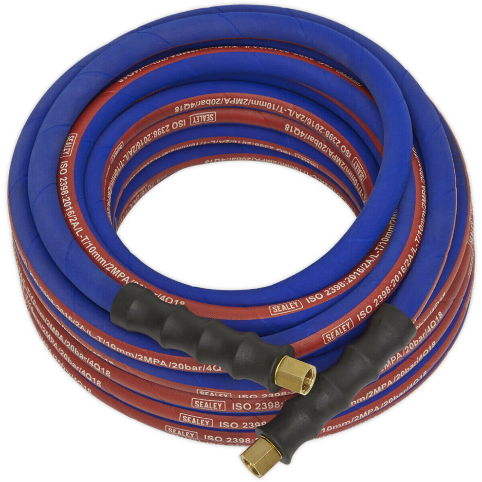 Extra Heavy Duty Air Hose With 1/4 Inch Bsp Unions - 10 Metre Length - 8Mm Bore 5056524240038