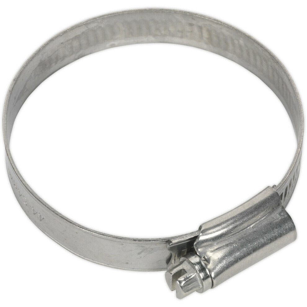 Loops 10 Pack Stainless Steel Hose Clip - 44 To 64Mm Diameter - Hose Pipe Clip Fixing
