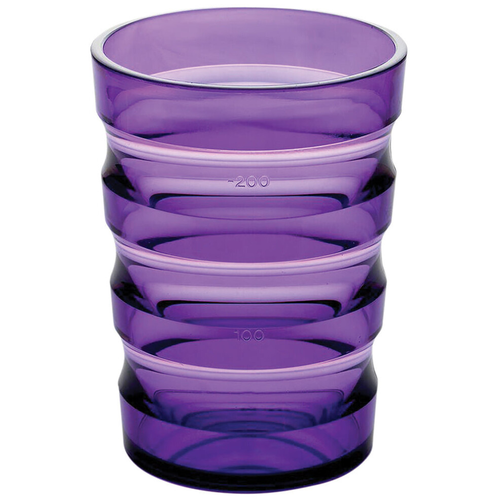 Aidapt Ergonomically Designed Easy Grip Cup With Cap - Spill Proof Nozzle - Purple