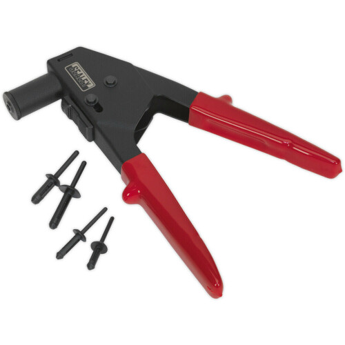 Loops Plastic Riveting Kit - Hand Rivet Gun - Adjustable Nozzle PVC Sheet Bodywork Gun
